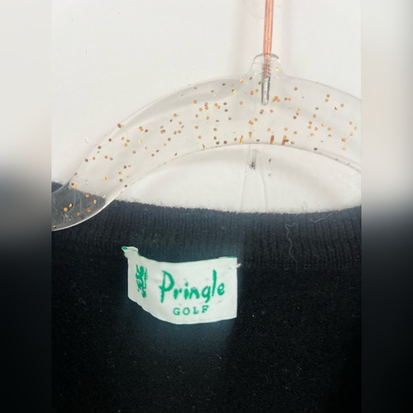 Pringle of Scotland Golf V-neck Argyle Sweater 100% Lambswool Made in Scotland M - Picture 2 of 4